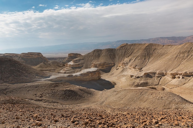 Panorama do deserto de Arava em Israel