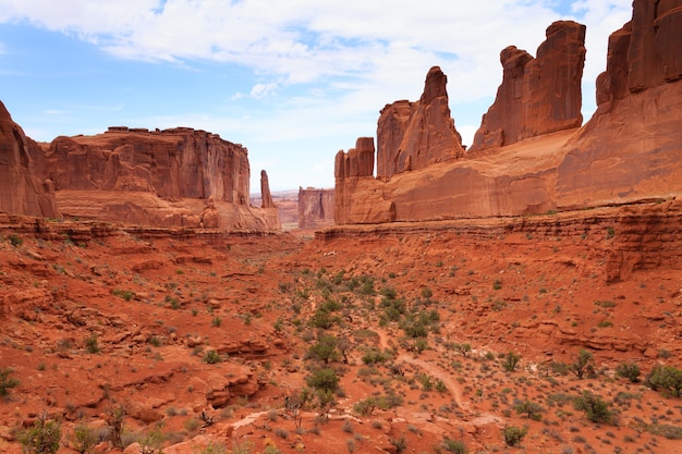 Panorama do Deserto Vermelho do Parque Nacional Arches