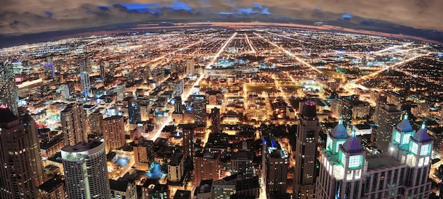 Panorama do horizonte urbano de Chicago
