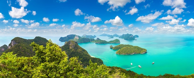 Panorama do Parque Nacional Mu Ko Ang Thong, Tailândia