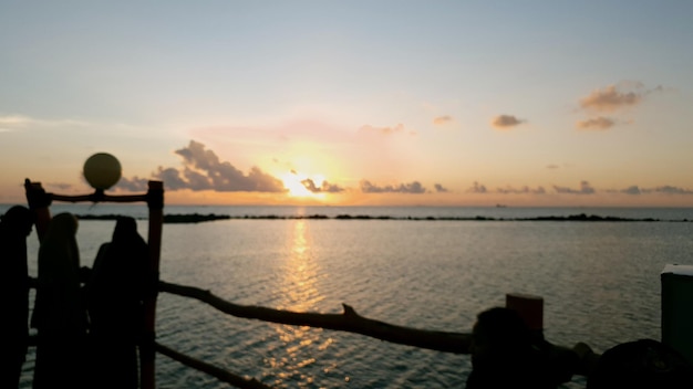 Panorama do pôr do sol em Sulawesi