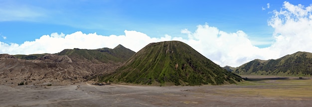 Panorama do vulcão bromo indonésia