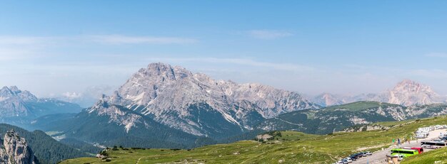 Foto panorama de las dolomitas