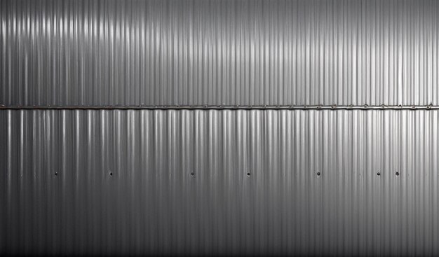 Panorama de la elegancia industrial de la superficie de textura de metal corrugado negro en acero galvanizado