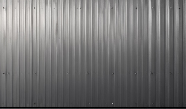 Panorama de la elegancia industrial de la superficie de textura de metal corrugado negro en acero galvanizado