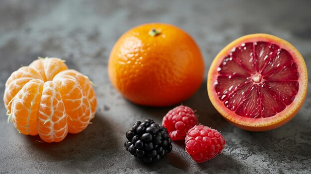 panorama con frutas jugosas fondo de pantalla HD 8K Imagen fotográfica de stock