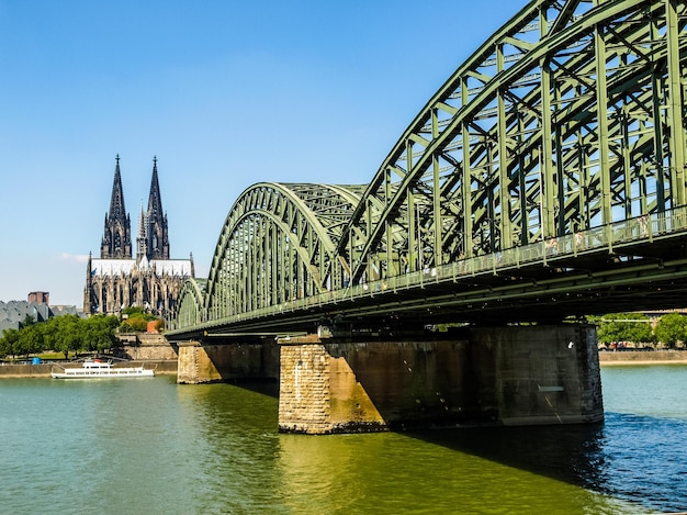 Panorama HDR Koeln do rio Rhein