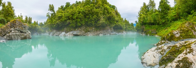 Panorama de Hokitika Gorge en la isla sur de Nueva Zelanda