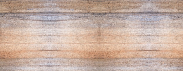 Panorama Holzwand mit Vintage braunem Holzbeschaffenheitshintergrund