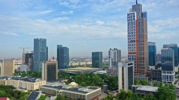 Foto el panorama del horizonte de tashkent