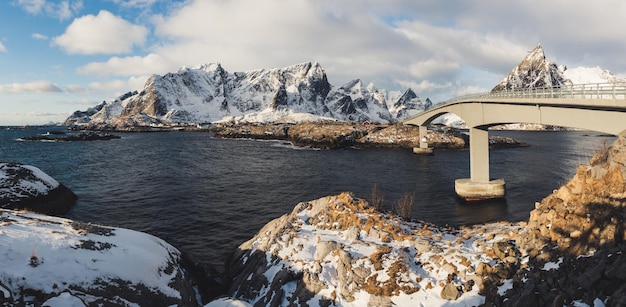 Panorama de invierno Hamnoy