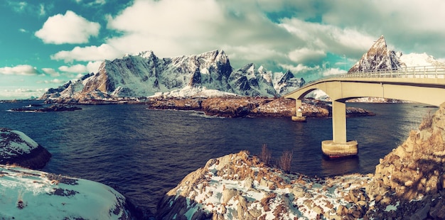 Panorama de invierno Hamnoy