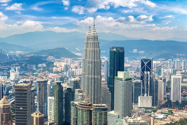 Panorama-Luftaufnahme von Kuala Lumpur, Malaysia