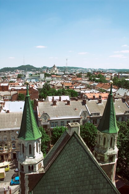 Panorama de Lviv desde el techo