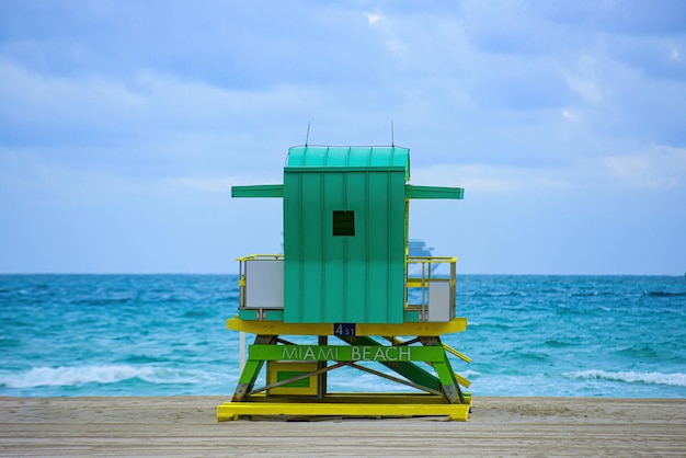 Panorama de miami beach florida torre de salvavidas miami beach florida