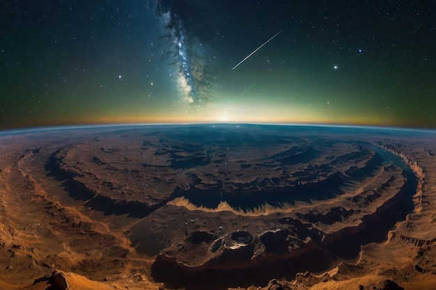 Foto panorama-nachthimmel mit der milchstraße
