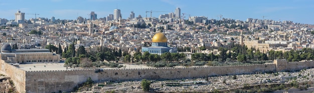 Panorama O Monte do Templo em Jerusalém