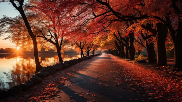 Panorama de otoño en Central Park New York City