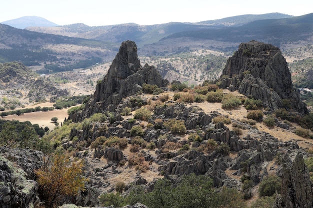 Panorama del paisaje en la región montañosa