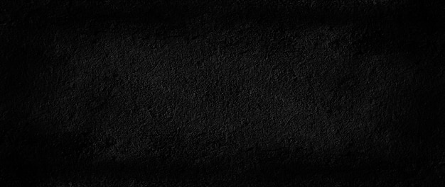 Panorama de la pared de fondo de hormigón negro, textura abstracta loft grunge