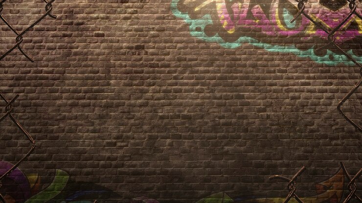 Foto panorama de la pared del grunge del edificio en la calle en día de verano