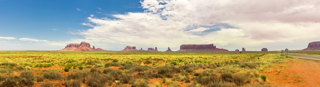 Foto panorama del parque nacional tribal monument valley