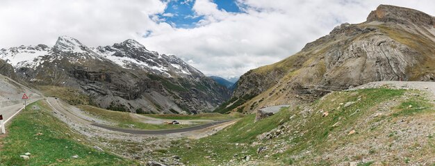 Panorama del Paso Stelvio, Italia