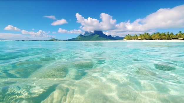 Panorama de playa tropical como fondo cautivador