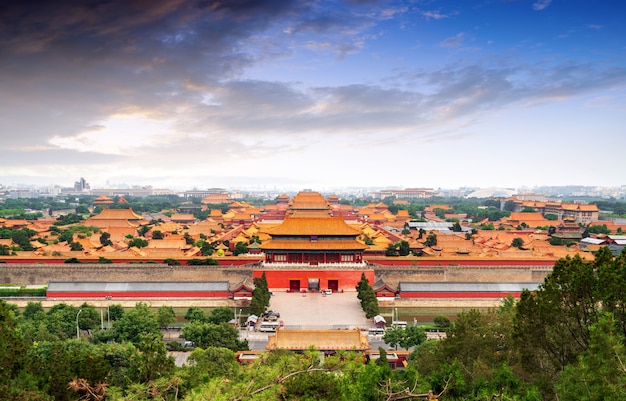 Panorama proibido da cidade de Beijing.