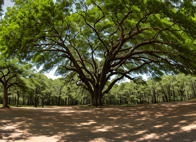 Panorama del roble ángel