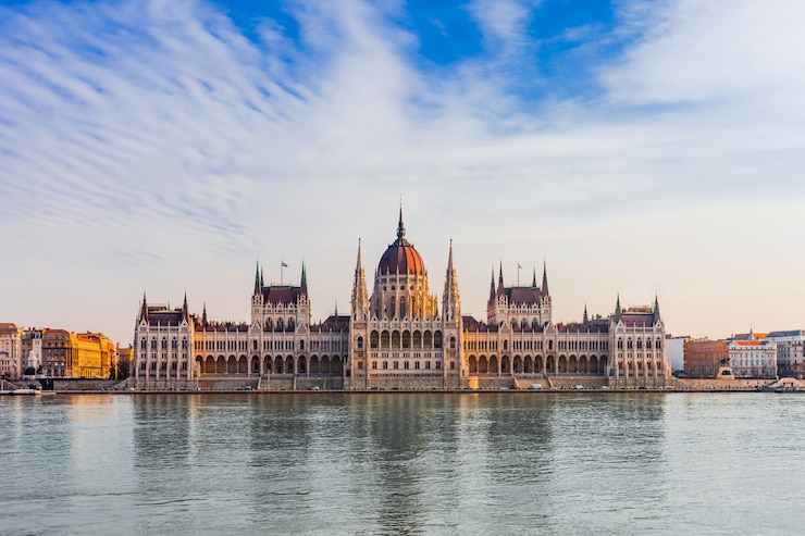 Foto panorama-stadtbild von budapest in ungarn, europa.