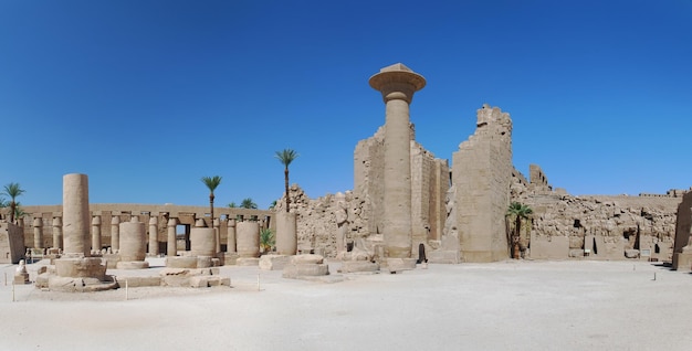 Panorama del templo de luxor en egipto