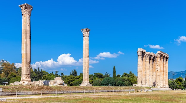 Panorama del Templo de Zeus Olímpico Atenas Grecia