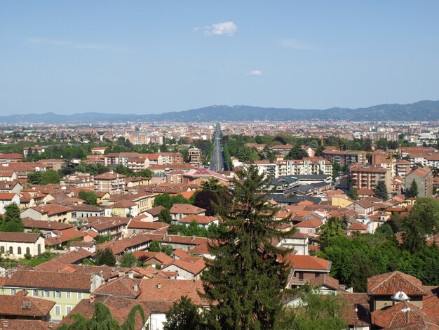 Panorama de Turín visto desde las colinas de Rivoli