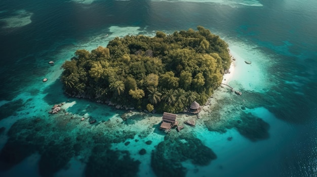 panorama ultra amplo paisagem 16k drone vista incrível cena de visão sobre o ombro ilha maldivas