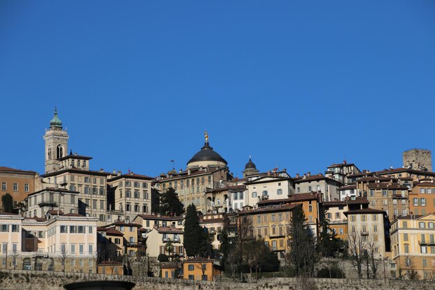 Panorama von altem Bergamo, Italien. Schöne Aussicht