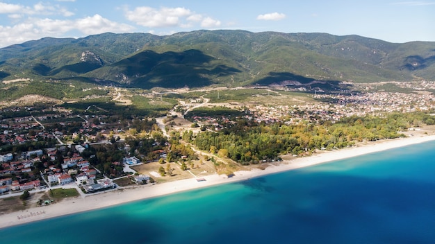 Panorama von Asprovalta und Ägäis Kosten