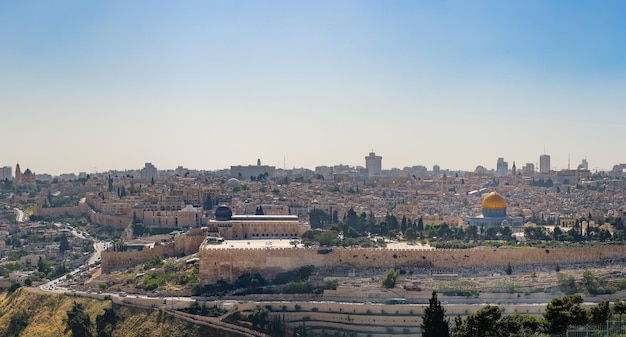 Panorama von Jerusalem die Esplanade der Moscheen