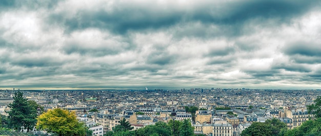 Panorama von Paris Blick vom heiligen Berg Montmartre Frankreich