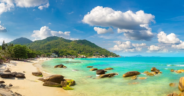 Panorama von Silberstrand auf Koh Samui Insel, Thailand