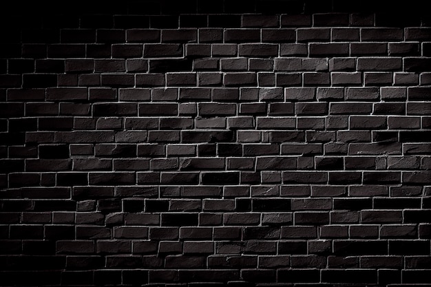 Panoramabeschaffenheit der schwarzen Backsteinmauer, Mauerwerkhintergrund für Design oder Hintergrund