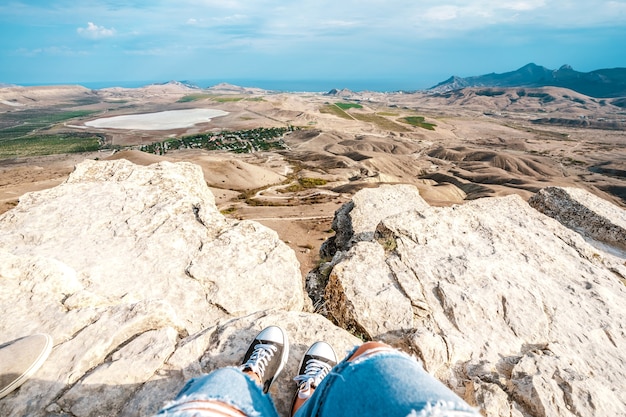 Panoramabild der Bergregion in Koktebel auf der Krim