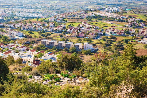 Panoramablick auf das Dorf in Zypern.