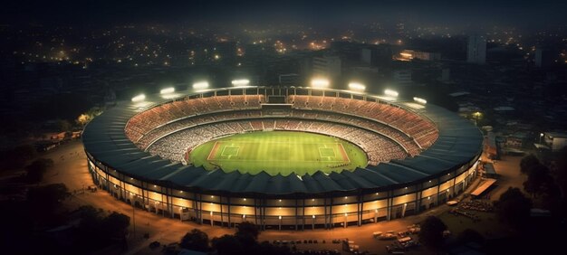 Panoramablick auf das Feroz Shah Kotla Cricketstadion in Neu-Delhi, Indien, 1911-2007