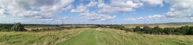 Foto panoramablick auf das land gegen den himmel