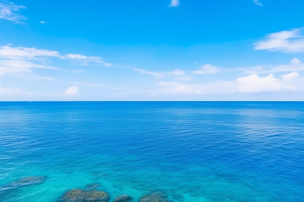 Panoramablick auf das Meer gegen den Himmel