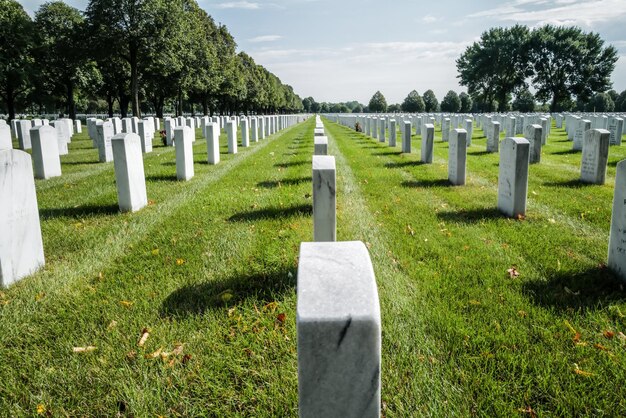 Foto panoramablick auf den friedhof