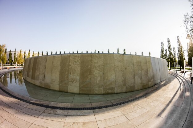 Foto panoramablick auf den park vor klarem himmel