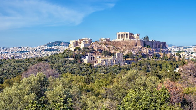 Panoramablick auf die Akropolis in Athen Griechenland