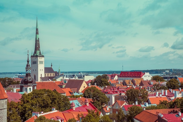 Panoramablick auf die Altstadt von Tallinn Estland